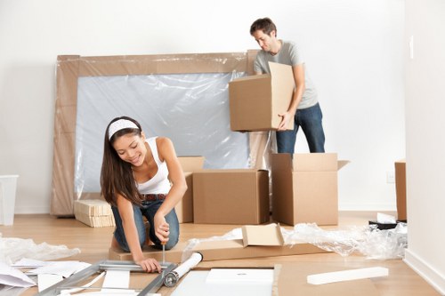 Professional packers working in a Wandsworth home move