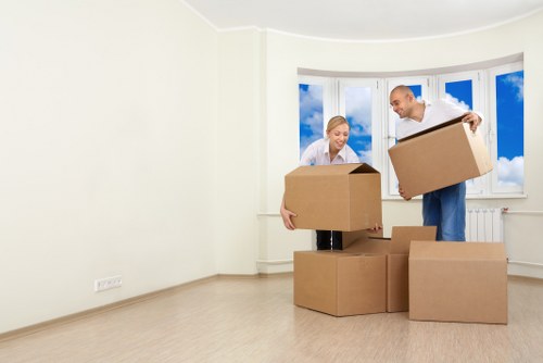 Professional moving truck near Wandsworth residential streets