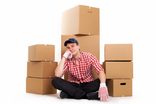Packing and moving boxes for a flat or house removal